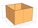 Rectangular planter kit 5'10" x 5'10" x 48"T