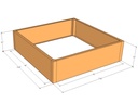 Rectangular planter kit 3'10" x 46" x 12"T