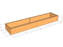 Rectangular planter kit 9'10" x 25" x 12"T