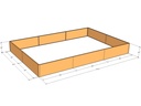 Rectangular planter kit 14'4" x 9'4" x 18"T