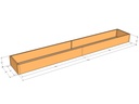 Rectangular planter kit 14'4" x 25" x 12"T