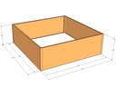 Rectangular planter kit 6'4" x 6'4" x 24"T