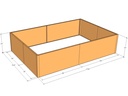 Rectangular planter kit 8'10" x 5'10" x 24"T