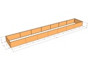 Rectangular planter kit 32'10" x 4'10" x 24"T