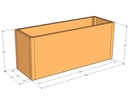 Rectangular planter kit 4;10" x 19" x 24"T