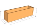 Rectangular planter kit 5'4" x 16" x 18"T