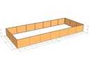 Rectangular planter kit 24'10" x 9'10" x 30"T