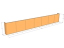 Retaining wall straight 23'11" long x 42"T
