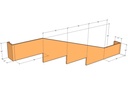 Retaining wall Trans 15'5" long 18"-30" tall