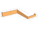 Retaining wall Trans 17'1" long 12"-24" tall