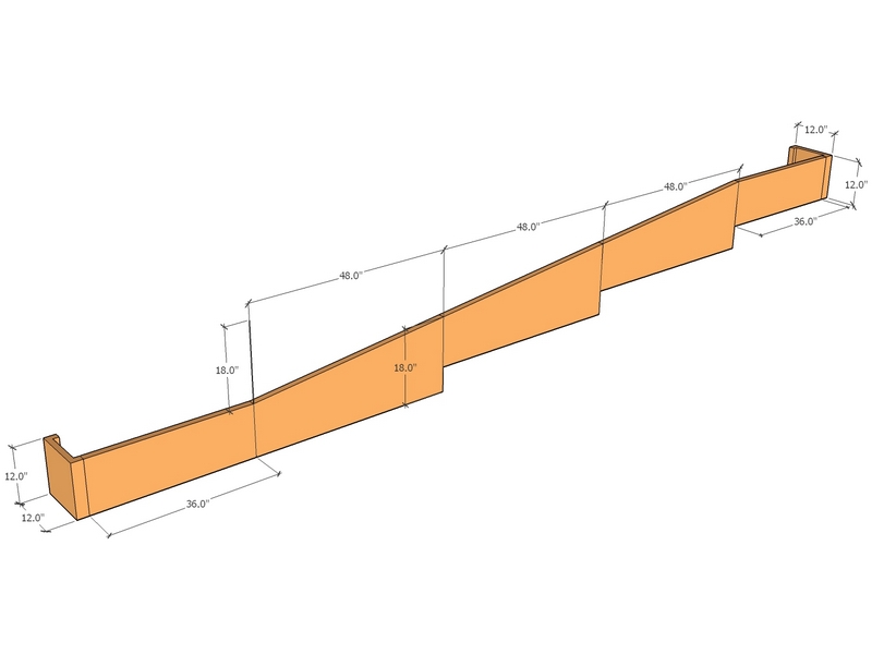 [CorRetKitTra221-12-18-ntc] Retaining wall Trans 18'5" long 12"-18" tall