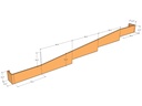 Retaining wall Trans 18'5" long 12"-18" tall