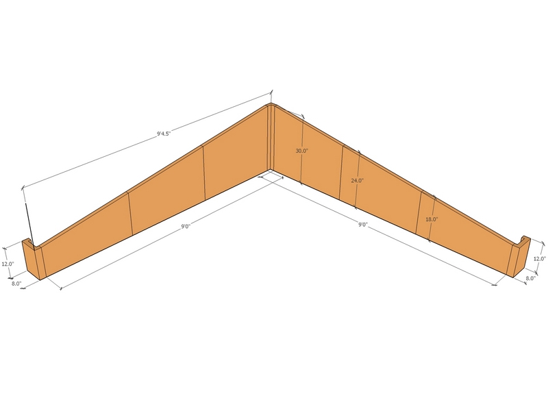 [CorRetKitTra225-12-30-ntc] Retaining wall Trans 18'9" long 12"-30" tall