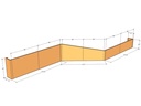 Retaining wall Trans 23'1" long 18"-30" tall