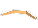 Retaining wall Trans 25'1" long 12"-24" tall