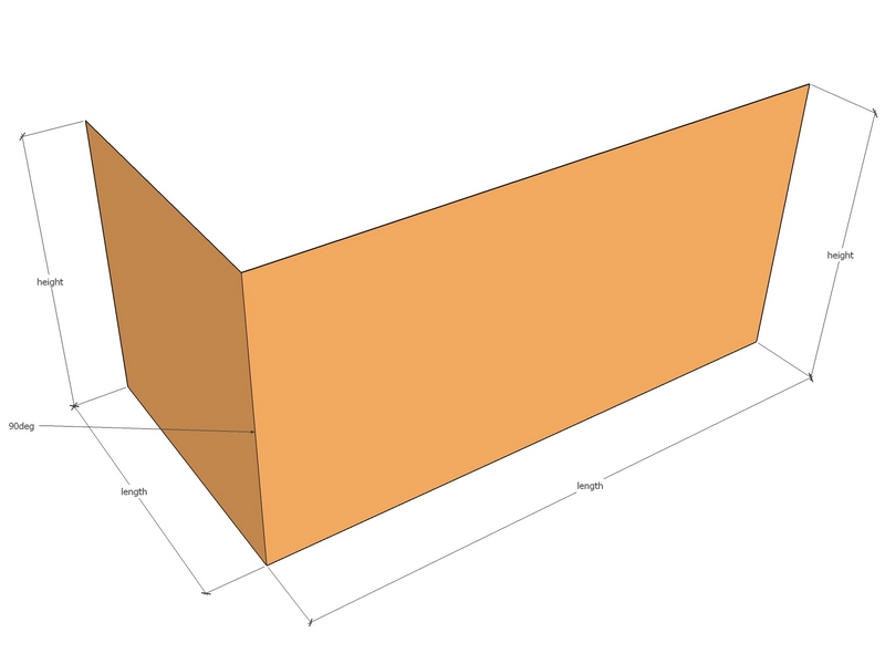 Corten 90deg Cnr 18" x 18" x 6" x 11ga