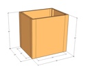 Rectangular planter kit 30" x 24" x 30"T