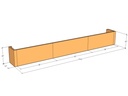 Retaining wall straight 9'11" long x 15"T