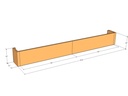 Retaining wall straight 10'5" long x 15"T
