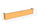 Retaining wall straight 10'5" long x 21"T