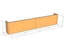 Retaining wall straight 10'5" long x 24"T