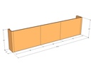 Retaining wall straight 10'5" long x 30"T