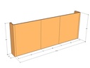 Retaining wall straight 10'5" long x 48"T