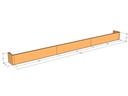 Retaining wall straight 15'5" long x 12"T