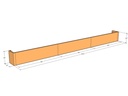 Retaining wall straight 15'5" long x 15"T