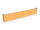 Retaining wall straight 15'5" long x 30"T