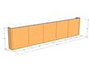 Retaining wall straight 15'5" long x 42"T