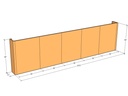 Retaining wall straight 15'5" long x 48"T