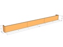 Retaining wall straight 18'5" long x 18"T