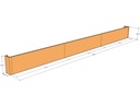 Retaining wall straight 18'5 x 18" Tall