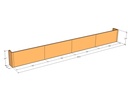 Retaining wall straight 18'5" long x 24"T
