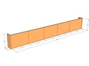 Retaining wall straight 18'5" long x 30"T