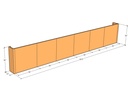 Retaining wall straight 18'5" long x 36"T