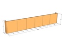 Retaining wall straight 18'5" long x 42"T