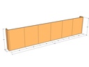 Retaining wall straight 18'5" long x 48"T