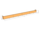 Retaining wall straight 19'11" long x 15"T