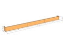 Retaining wall straight 21'5" long x 15"T