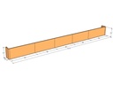 Retaining wall straight 21'5" long x 21"T