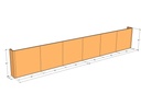 Retaining wall straight 21'5" long x 42"T