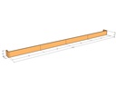 Retaining wall straight 24'5" long x 12"T