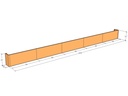 Retaining wall straight 24'5" long x 21"T