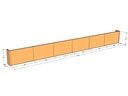 Retaining wall straight 24'5" long x 30"T