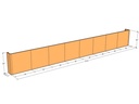 Retaining wall straight 24'5" long x 36"T