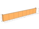Retaining wall straight 24'5" long x 42"T