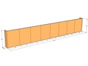 Retaining wall straight 24'5" long x 48"T