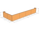 Retaining wall L-external 16'4.5" x 6'4.5" long x 30"T